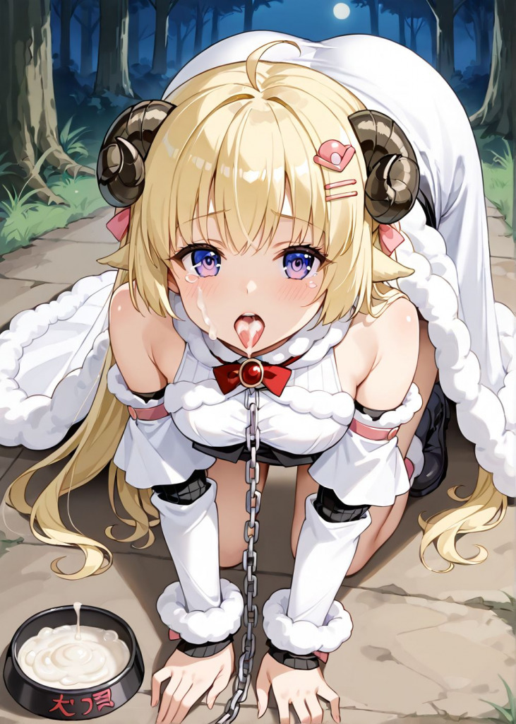 【角巻わため】ペットプレイ強制食ザー