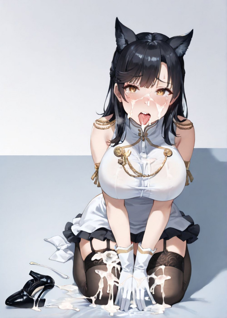 【愛宕】ダブルピース口内射精