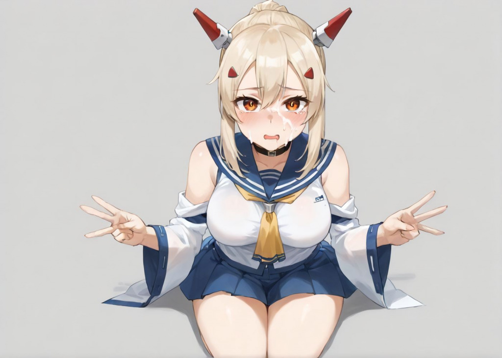 【綾波】ダブルピース口内射精
