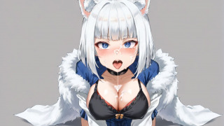 【加賀】ダブルピース口内射精