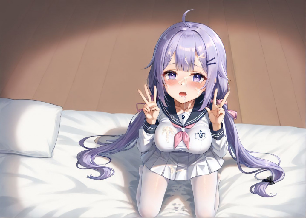 【ユニコーン】ダブルピース口内射精